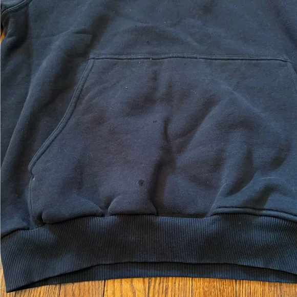 90’s CAT Construction Vintage Quarter Zip Hooded Sweatshirt - Picture 12 of 13